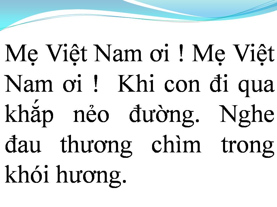 Lời bài hát NGƯỜI MẸ CỦA TÔI