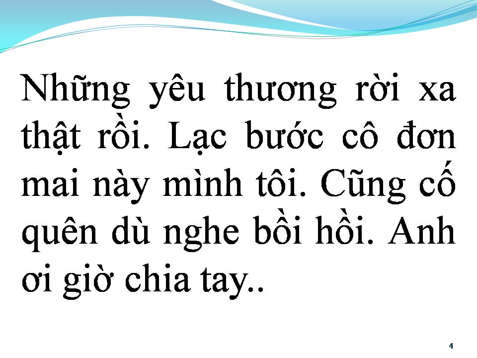Lời bài hát NGƯỜI ƠI TA CHIA TAY