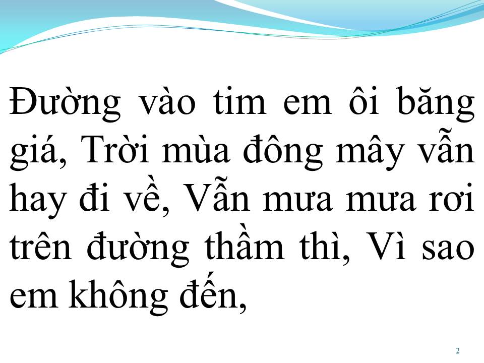 Lời bài hát NGƯỜI TÌNH MÙA ĐÔNG