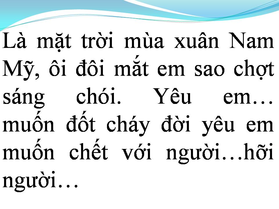 Lời bài hát NGƯỜI TÌNH NAM MỸ