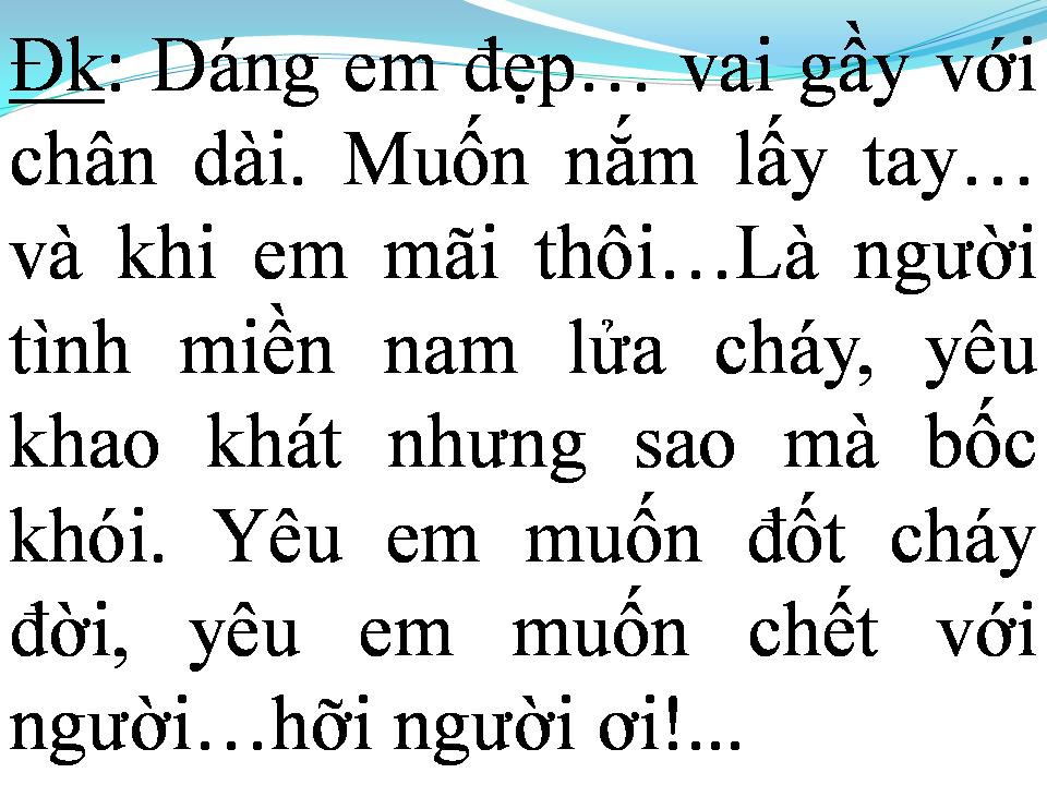 Lời bài hát NGƯỜI TÌNH NAM MỸ