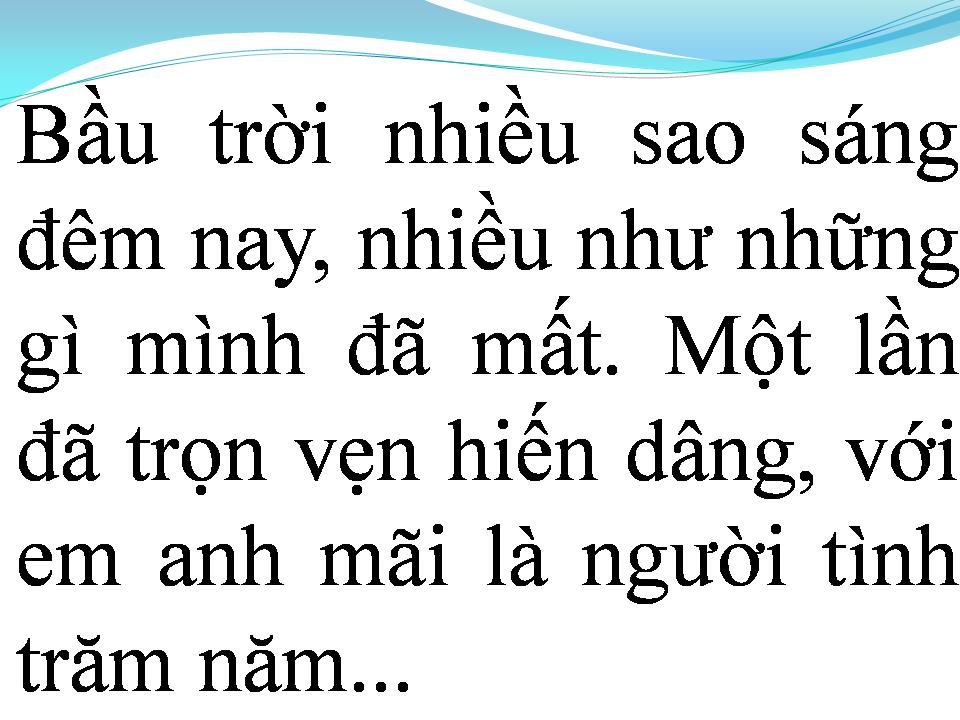 Lời bài hát NGƯỜI TÌNH TRĂM NĂM