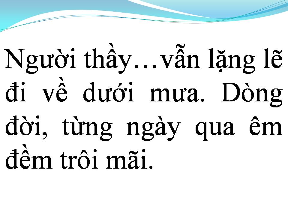 Lời bài hát NGƯỜI THẦY