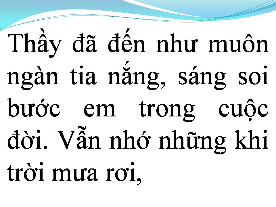 Lời bài hát NGƯỜI THẦY