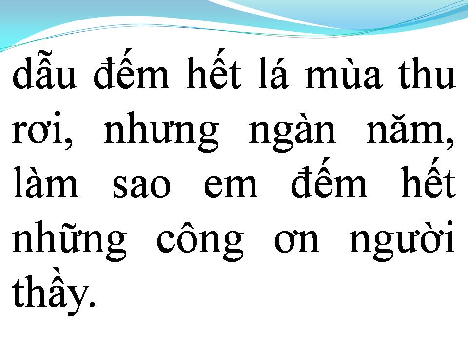 Lời bài hát NGƯỜI THẦY