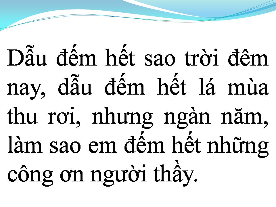 Lời bài hát NGƯỜI THẦY