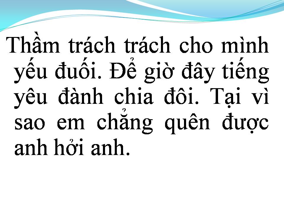 Lời bài hát NGƯỜI THỨ BA