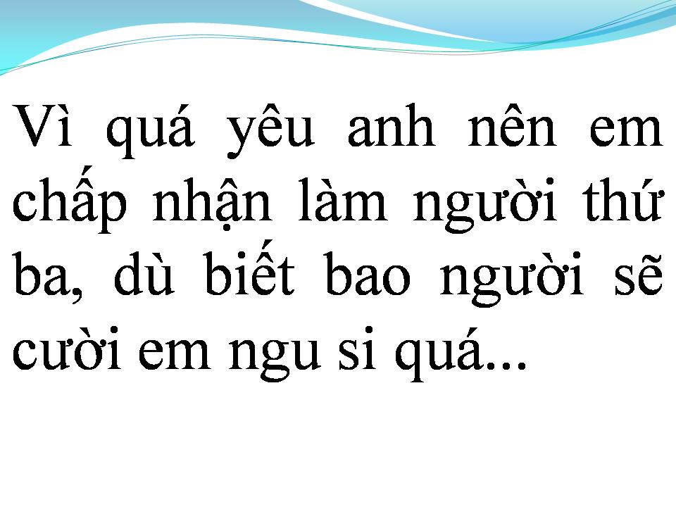 Lời bài hát NGƯỜI THỨ BA