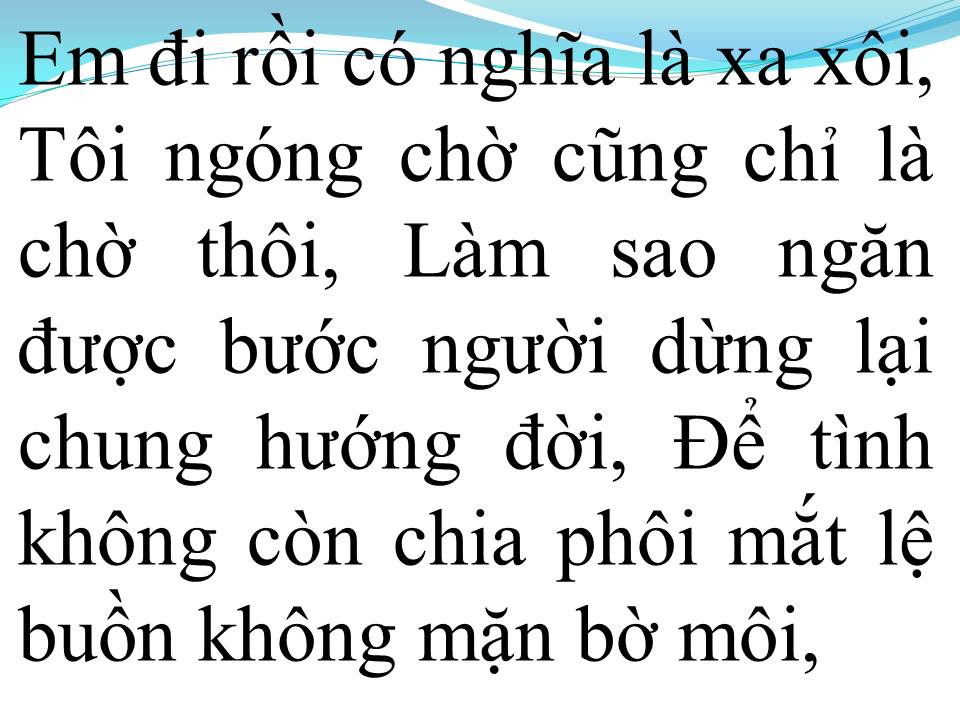Lời bài hát NGƯỜI THƯƠNG KẺ NHỚ