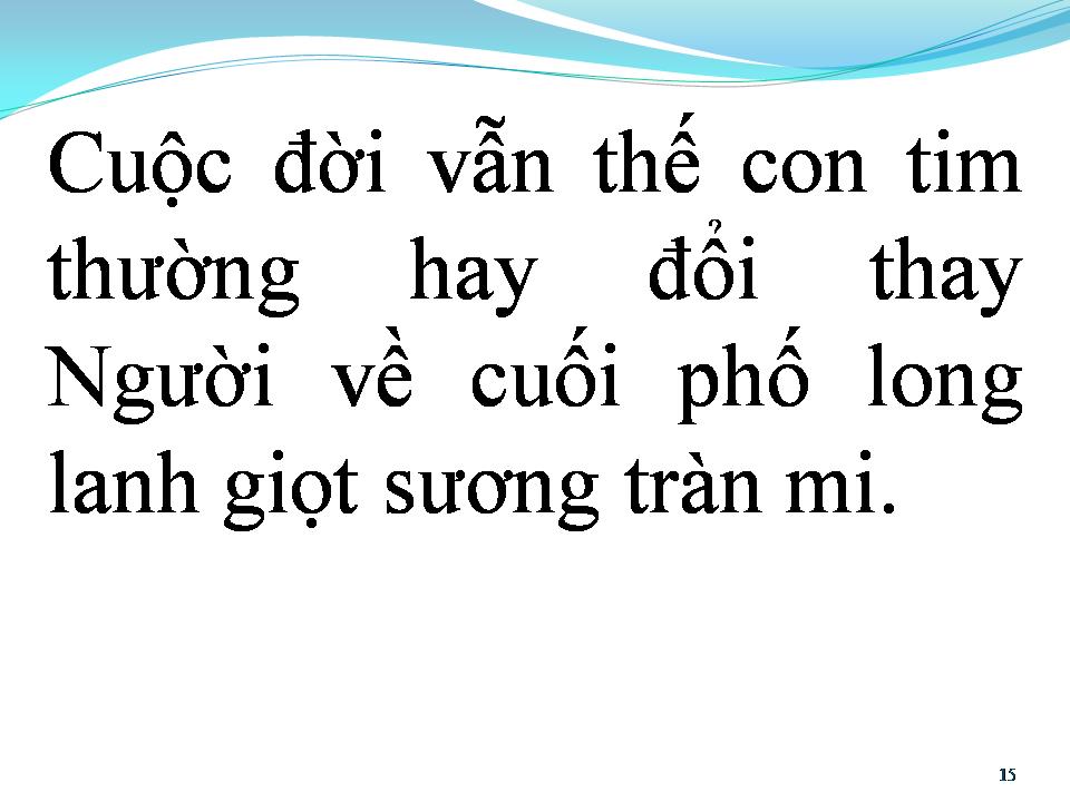 Lời bài hát NGƯỜI VỀ CUỐI PHỐ