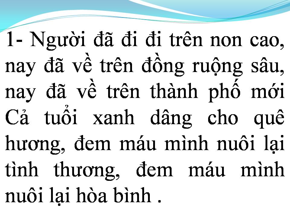 Lời bài hát NGƯỜI VỀ THÀNH PHỐ