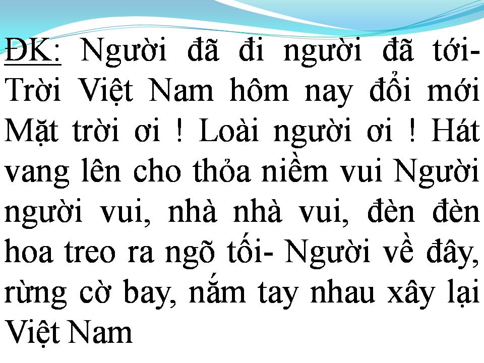 Lời bài hát NGƯỜI VỀ THÀNH PHỐ