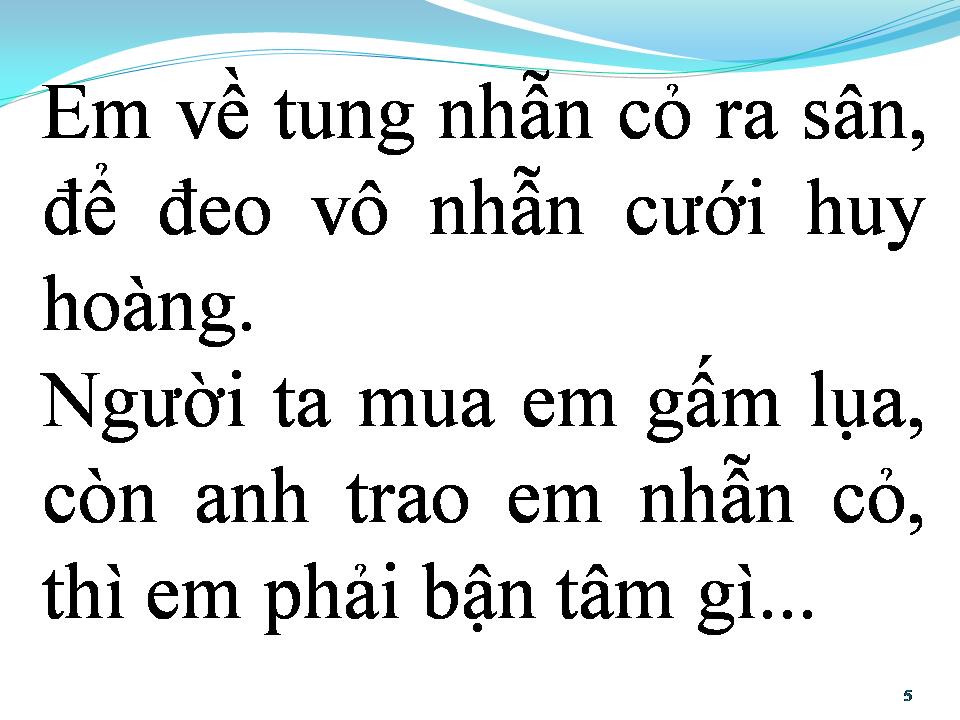 Lời bài hát NHẪN CỎ CHO EM