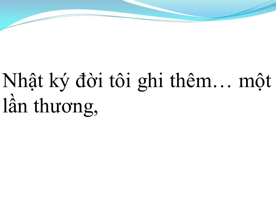 Lời bài hát NHẬT KÝ ĐỜI TÔI