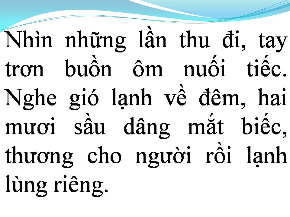 Lời bài hát NHÌN NHỮNG MÙA THU ĐI