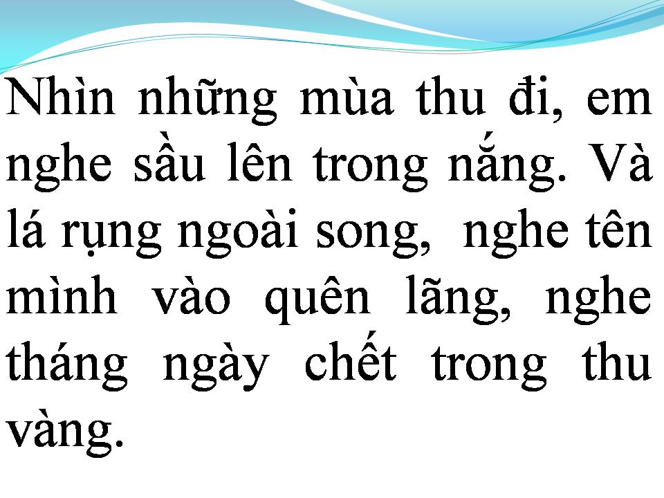 Lời bài hát NHÌN NHỮNG MÙA THU ĐI