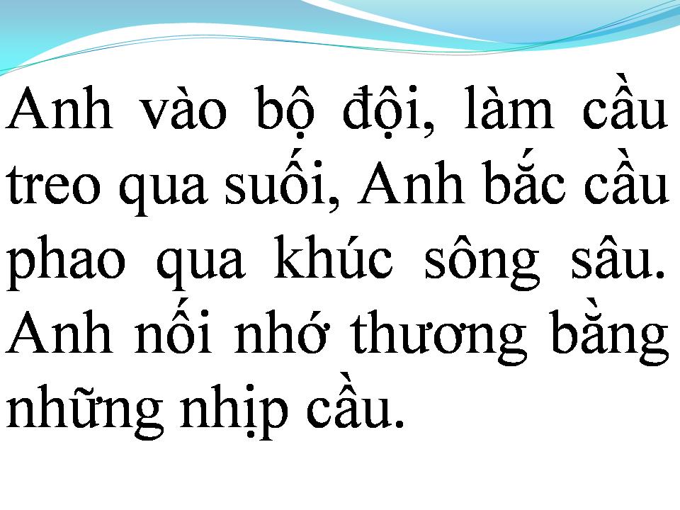 Lời bài hát NHỊP CẦU NỐI NHỮNG BỜ VUI