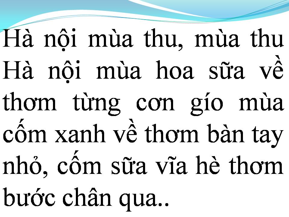 Lời bài hát NHỚ MÙA THU HÀ NỘI