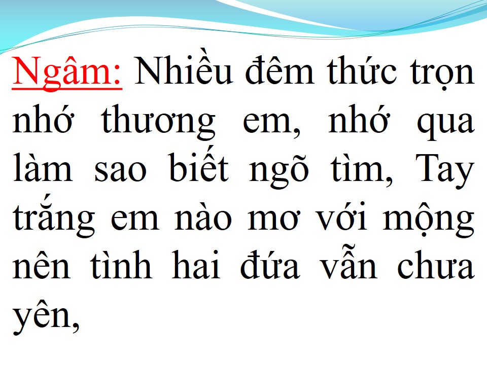 Lời bài hát NHỚ NGƯỜI YÊU