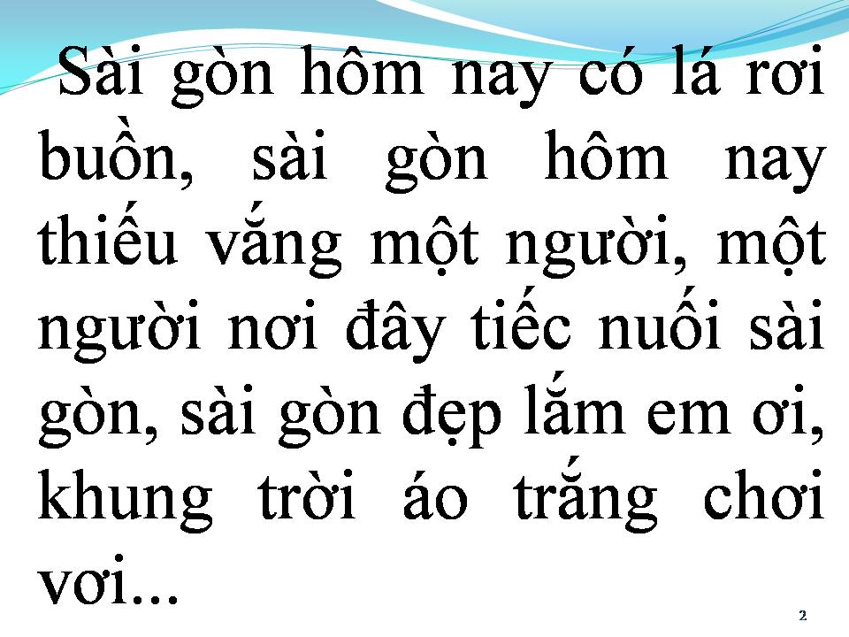 Lời bài hát NHỚ SÀI GÒN