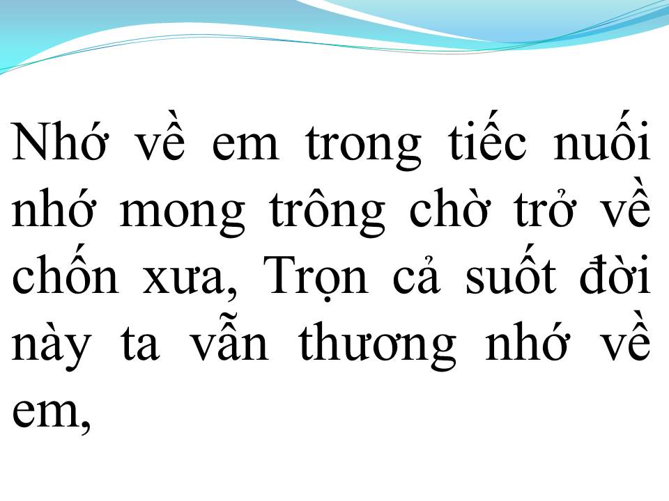 Lời bài hát NHỚ VỀ EM