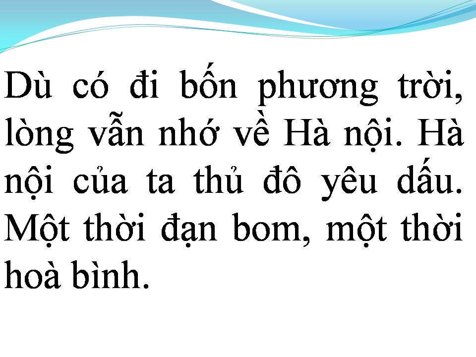 Lời bài hát NHỚ VỀ HÀ NỘI