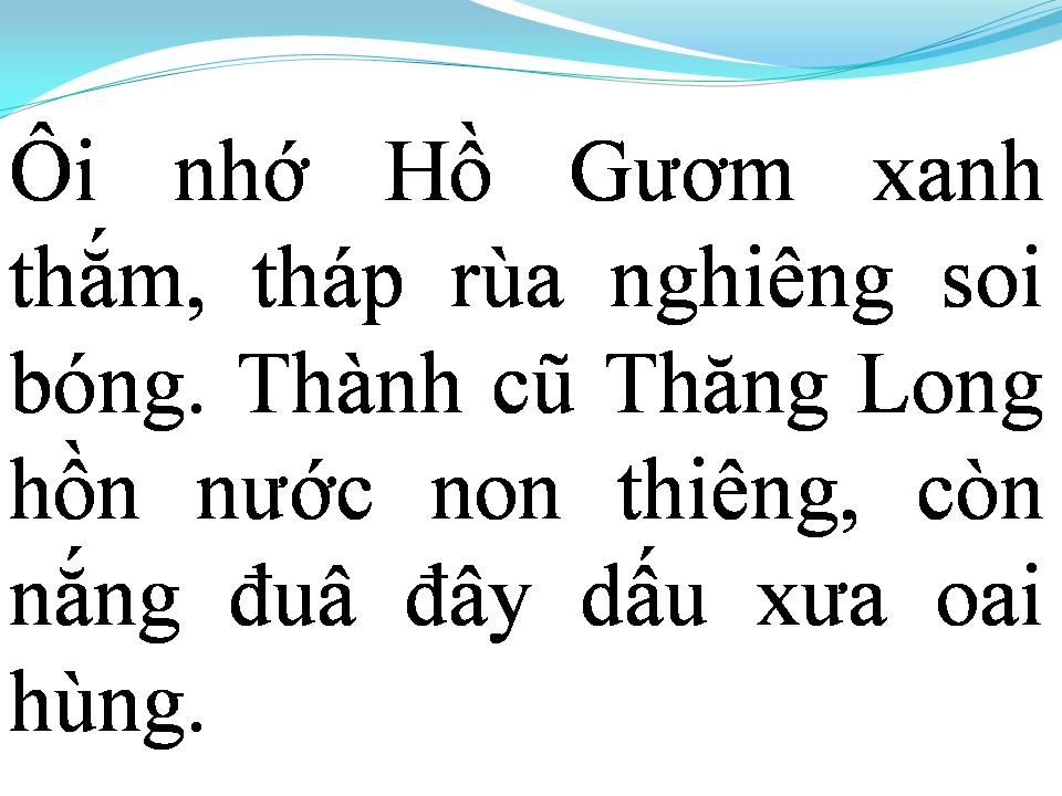 Lời bài hát NHỚ VỀ HÀ NỘI