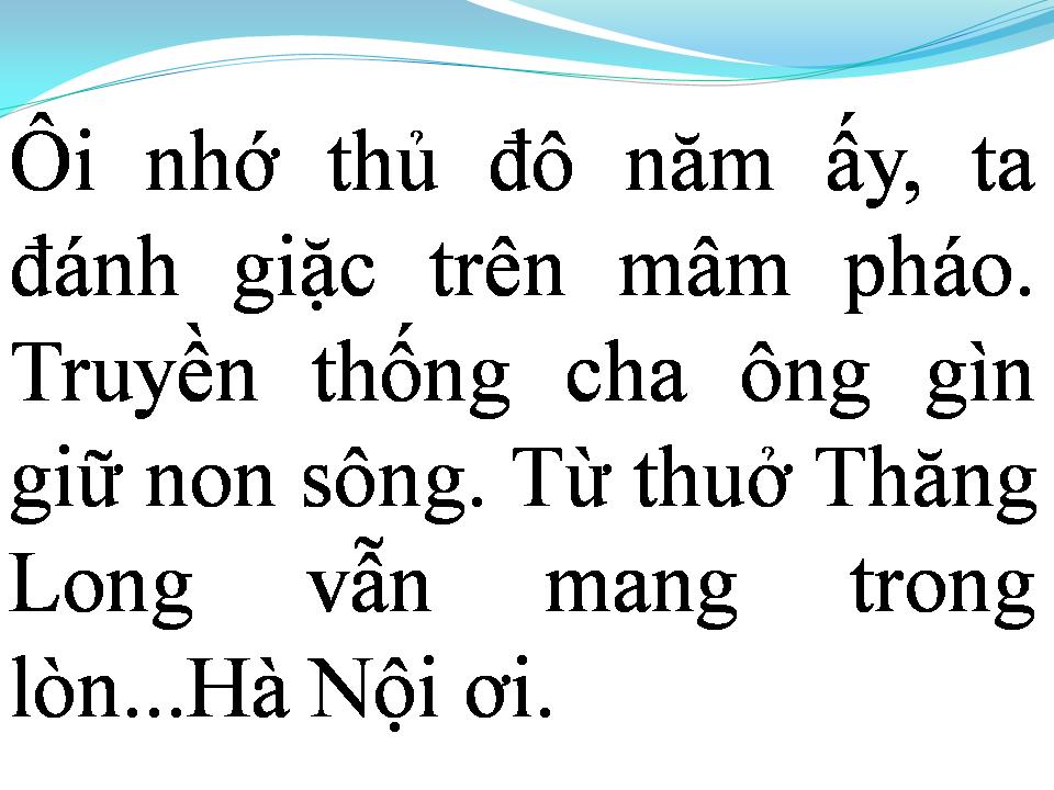 Lời bài hát NHỚ VỀ HÀ NỘI