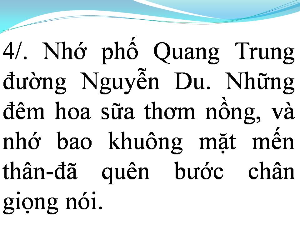 Lời bài hát NHỚ VỀ HÀ NỘI