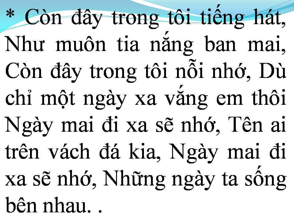 Lời bài hát NHƯ CƠN GIÓ VÔ TÌNH