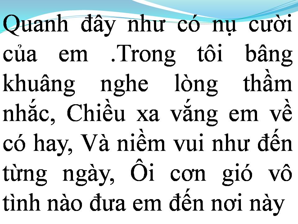 Lời bài hát NHƯ CƠN GIÓ VÔ TÌNH