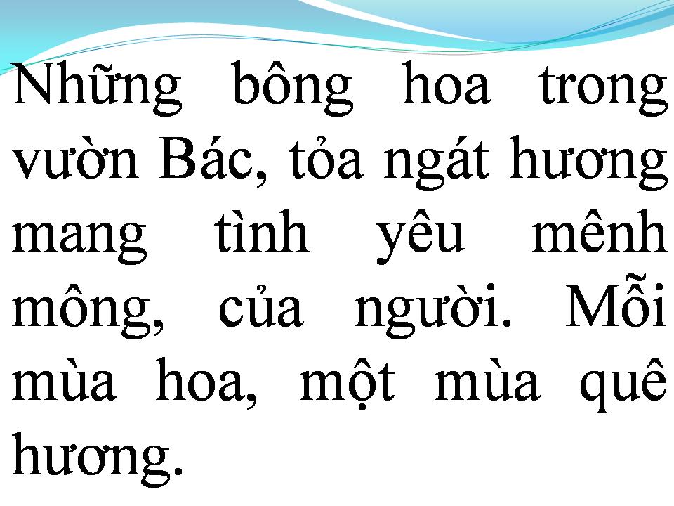Lời bài hát NHỮNG BÔNG HOA TRONG VƯỜN BÁC