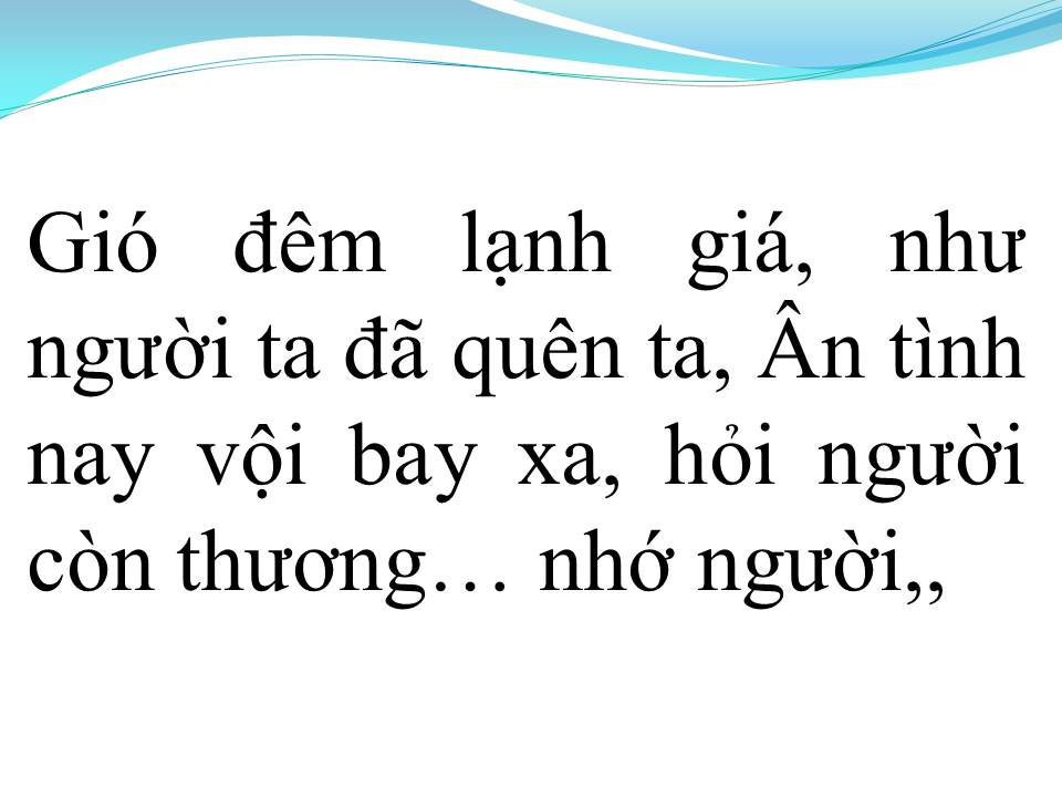 Lời bài hát NHỮNG ĐÊM LẠNH GIÁ