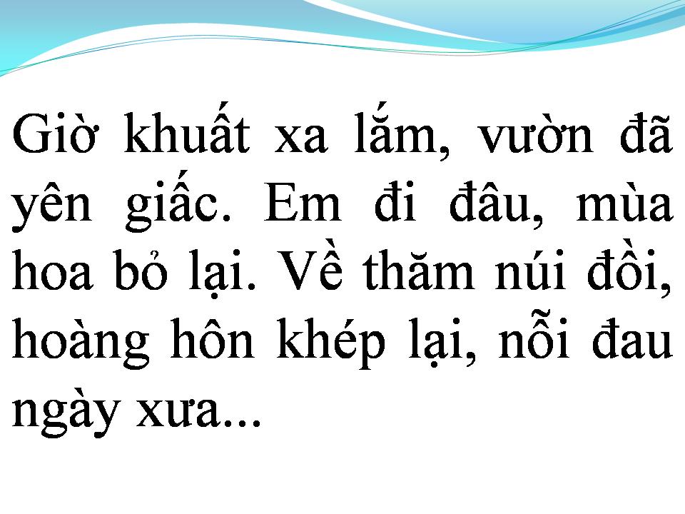 Lời bài hát NHỮNG MÙA HOA BỎ LẠI