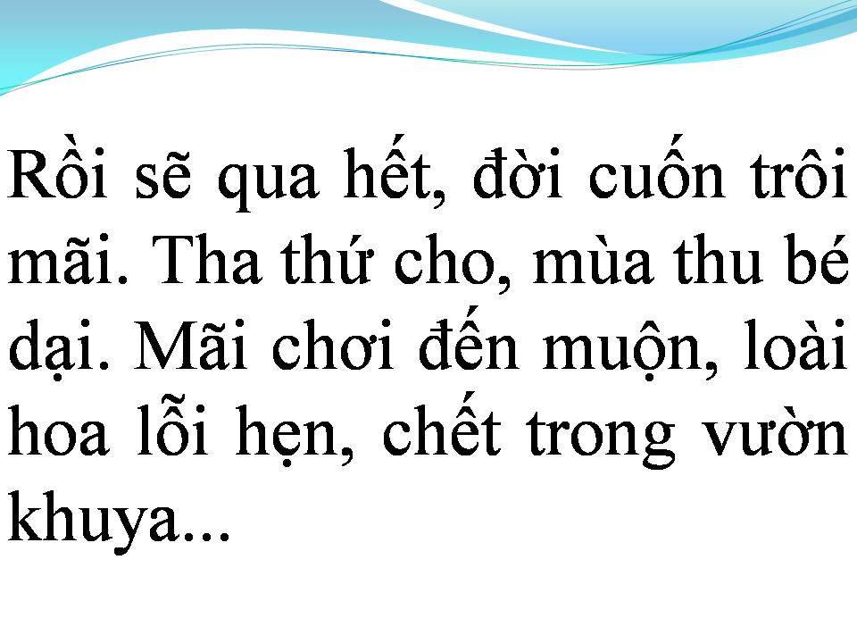 Lời bài hát NHỮNG MÙA HOA BỎ LẠI