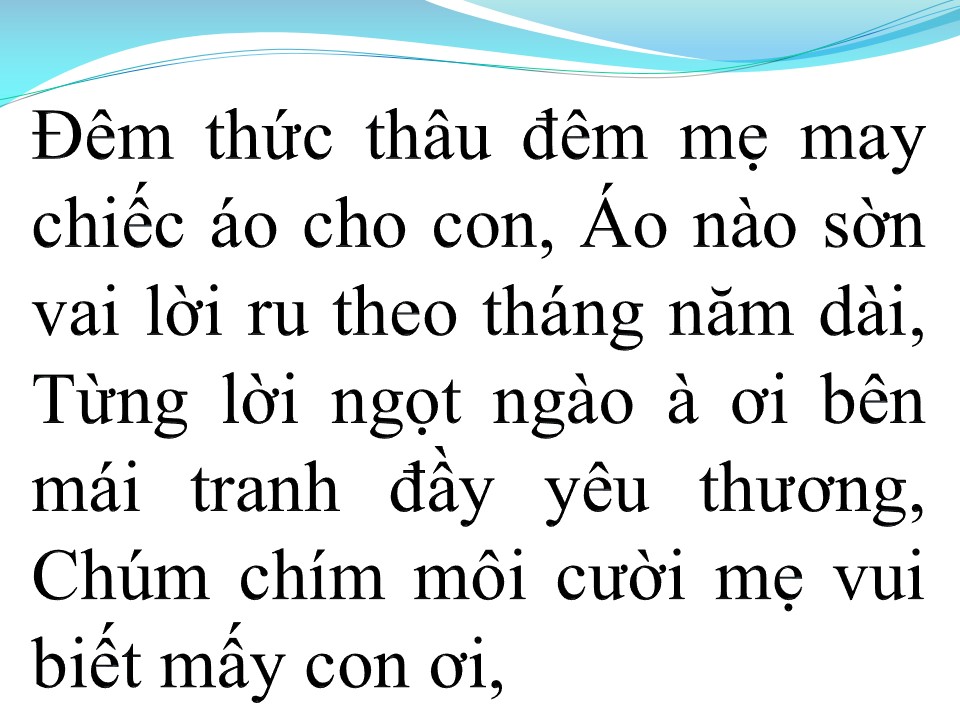 Lời bài hát NỖI BUỒN MẸ TÔI
