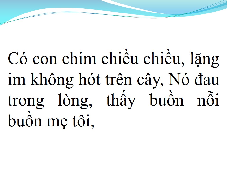 Lời bài hát NỖI BUỒN MẸ TÔI
