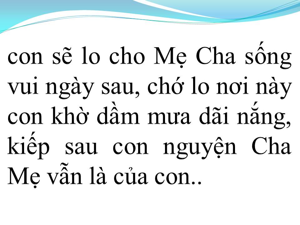 Lời bài hát NỖI LÒNG CỦA CON
