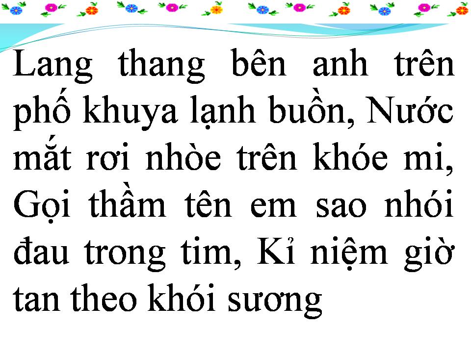 Lời bài hát XA CÁCH TÌNH YÊU