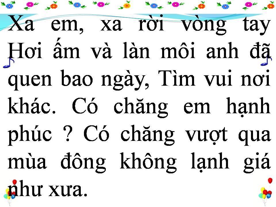 Lời bài hát XA EM