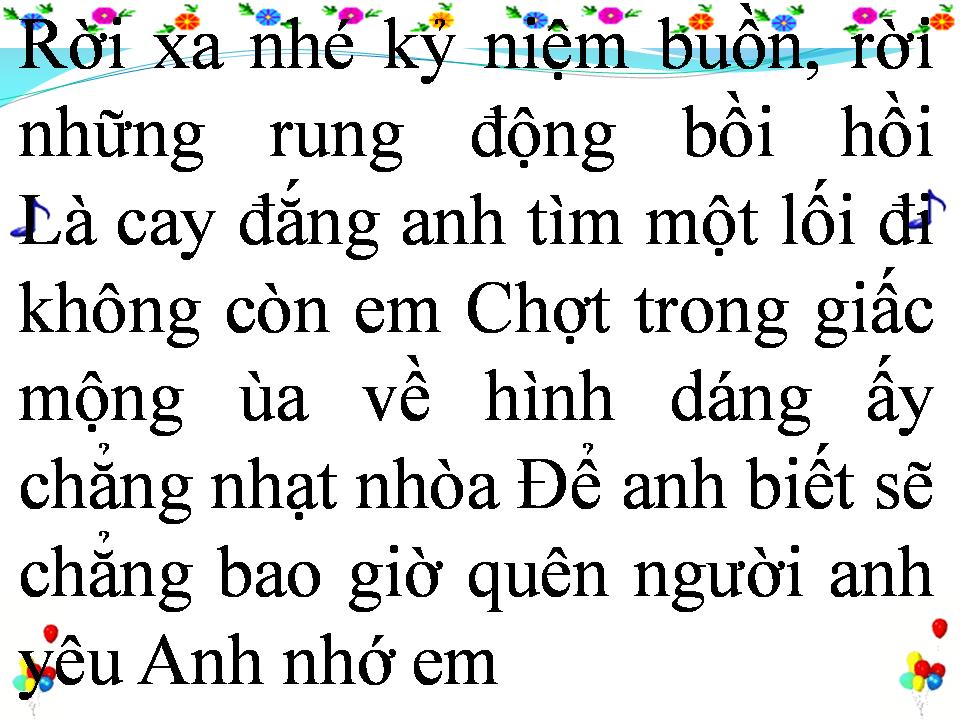 Lời bài hát XA KỶ NIỆM