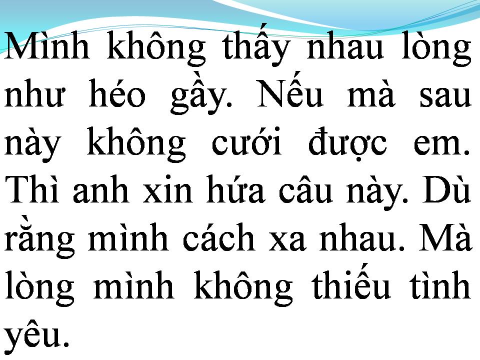 Lời bài hát XA NGƯỜI MÌNH YÊU