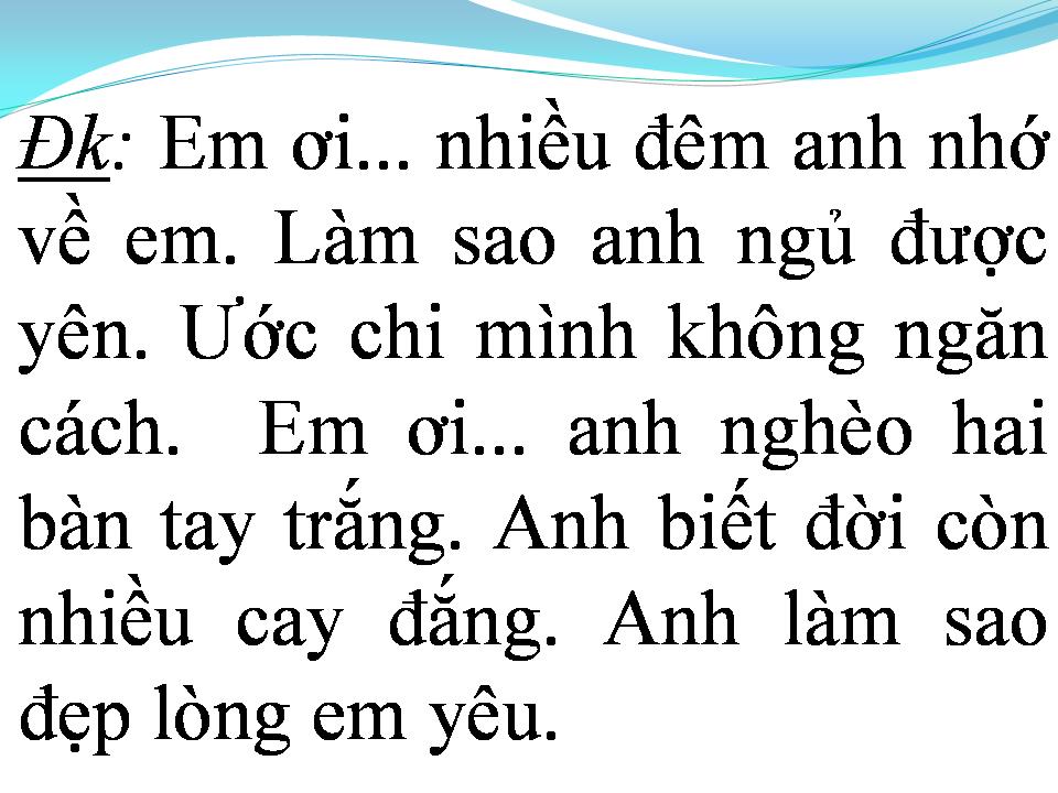 Lời bài hát XA NGƯỜI MÌNH YÊU