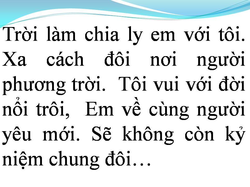 Lời bài hát XA NGƯỜI YÊU
