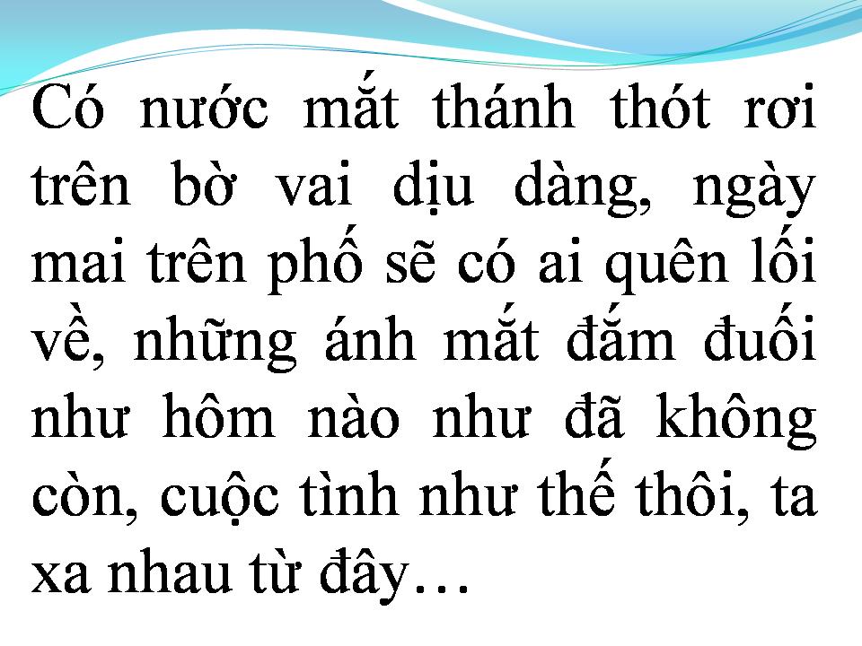Lời bài hát XA NHAU TỪ ĐÂY
