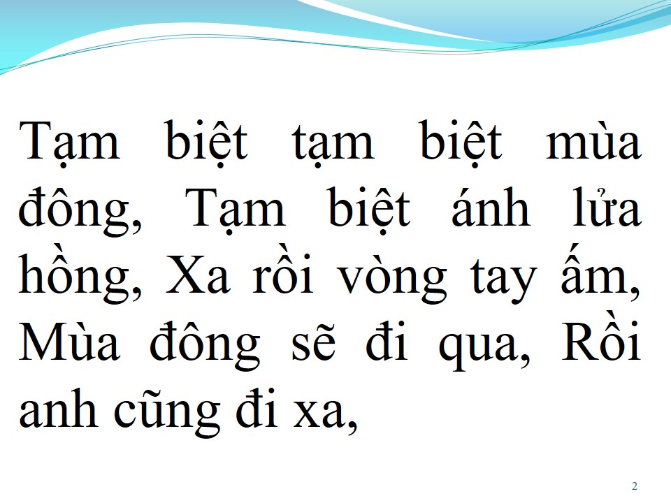 Lời bài hát XA RỒI MÙA ĐÔNG