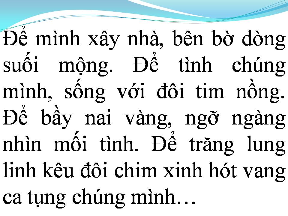 Lời bài hát XÂY NHÀ BÊN SUỐI