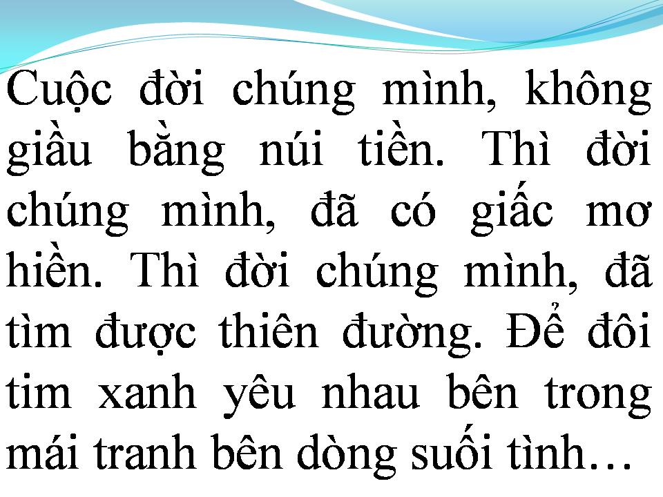 Lời bài hát XÂY NHÀ BÊN SUỐI