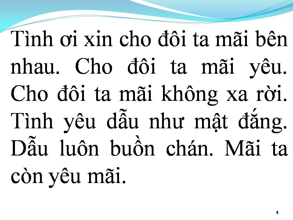 Lời bài hát XIN CHO MÃI YÊU
