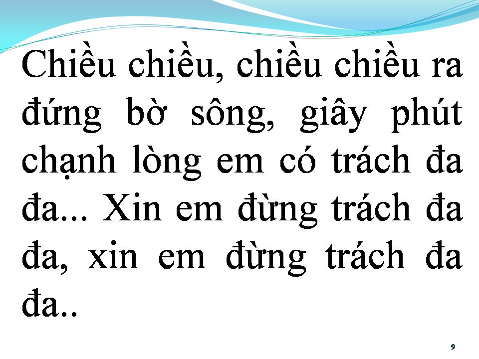 Lời bài hát XIN ĐỪNG TRÁCH ĐA ĐA